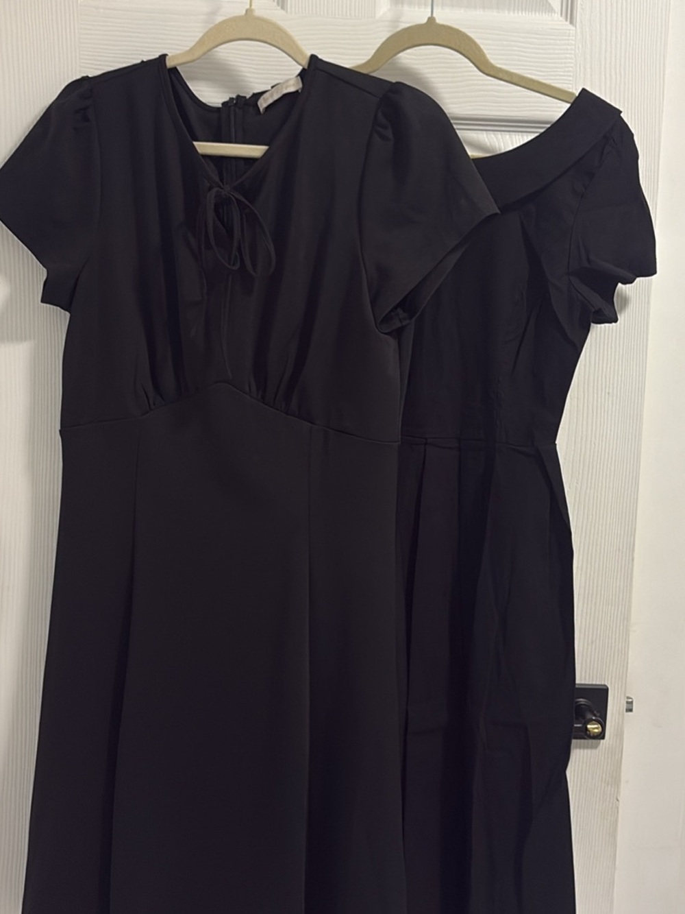 Bundle - 2 Black Women's A-Line Dresses 1940’s
